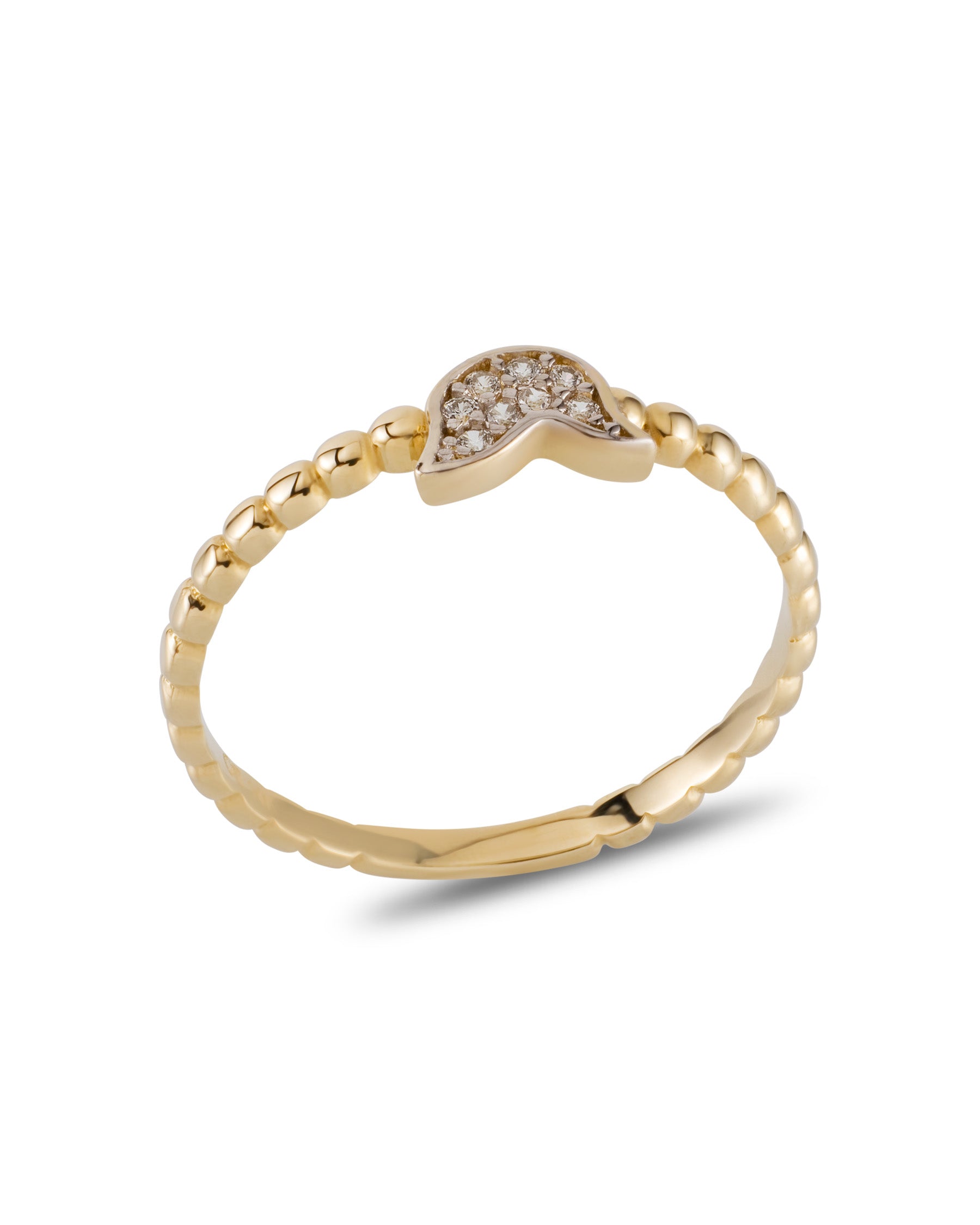 Elegant 14K Gold Bird Design Ring with CZ Accents – Perfect for Any Occasion