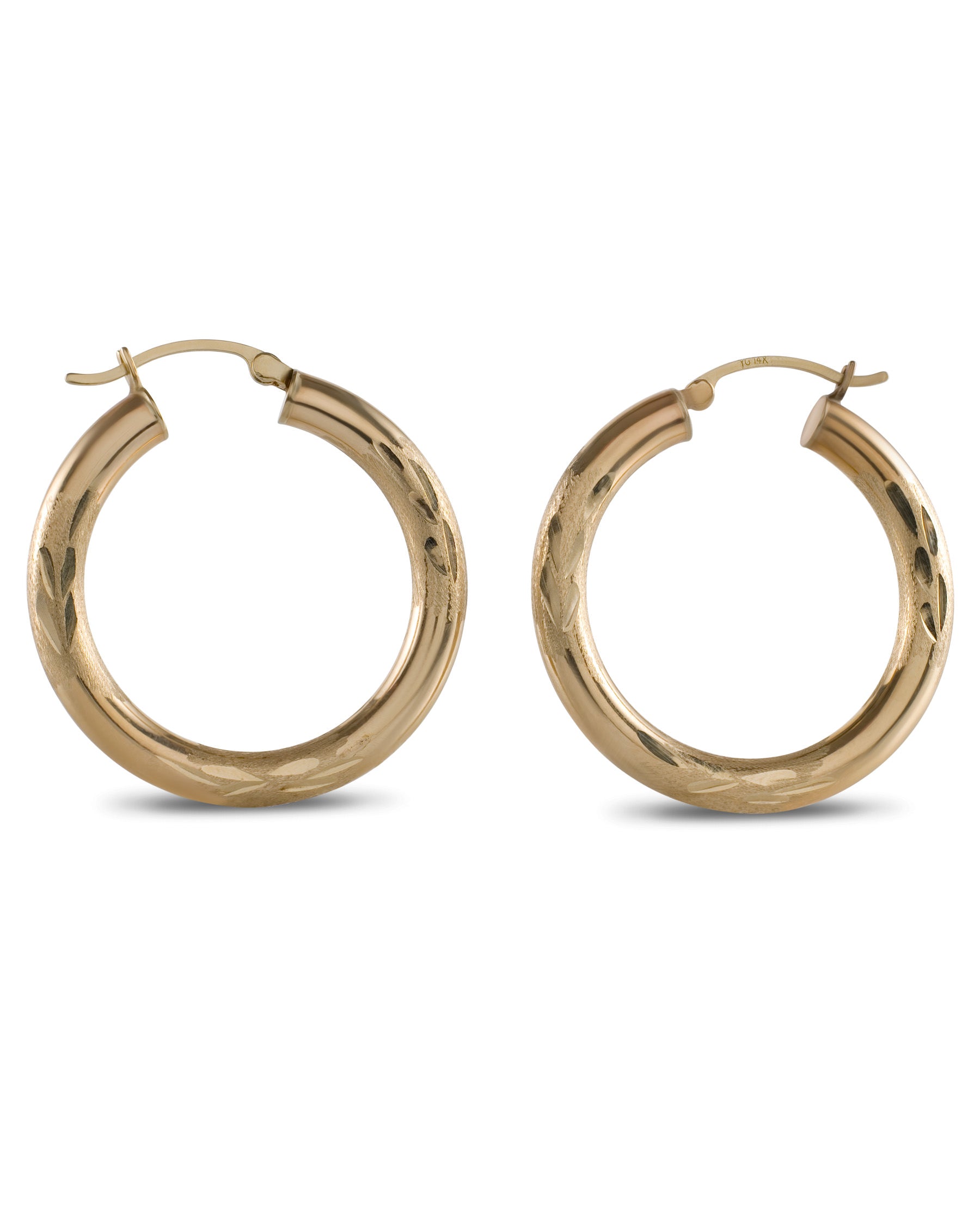 Elegant 14K Gold Hoop Earrings