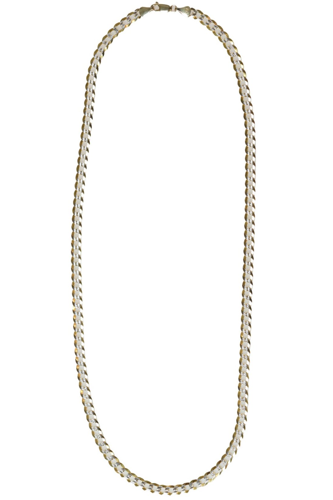 14K Gold 24inch Cuban Pave Chain Necklace - Refined Luxury by Nalin & Co
