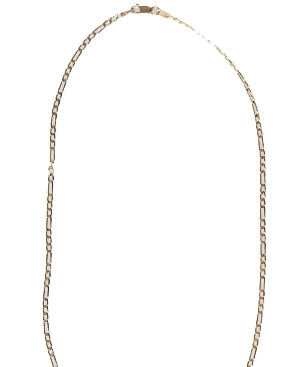 14K Gold Figaro Chain Necklace - Classic Elegance by Nalin & Co