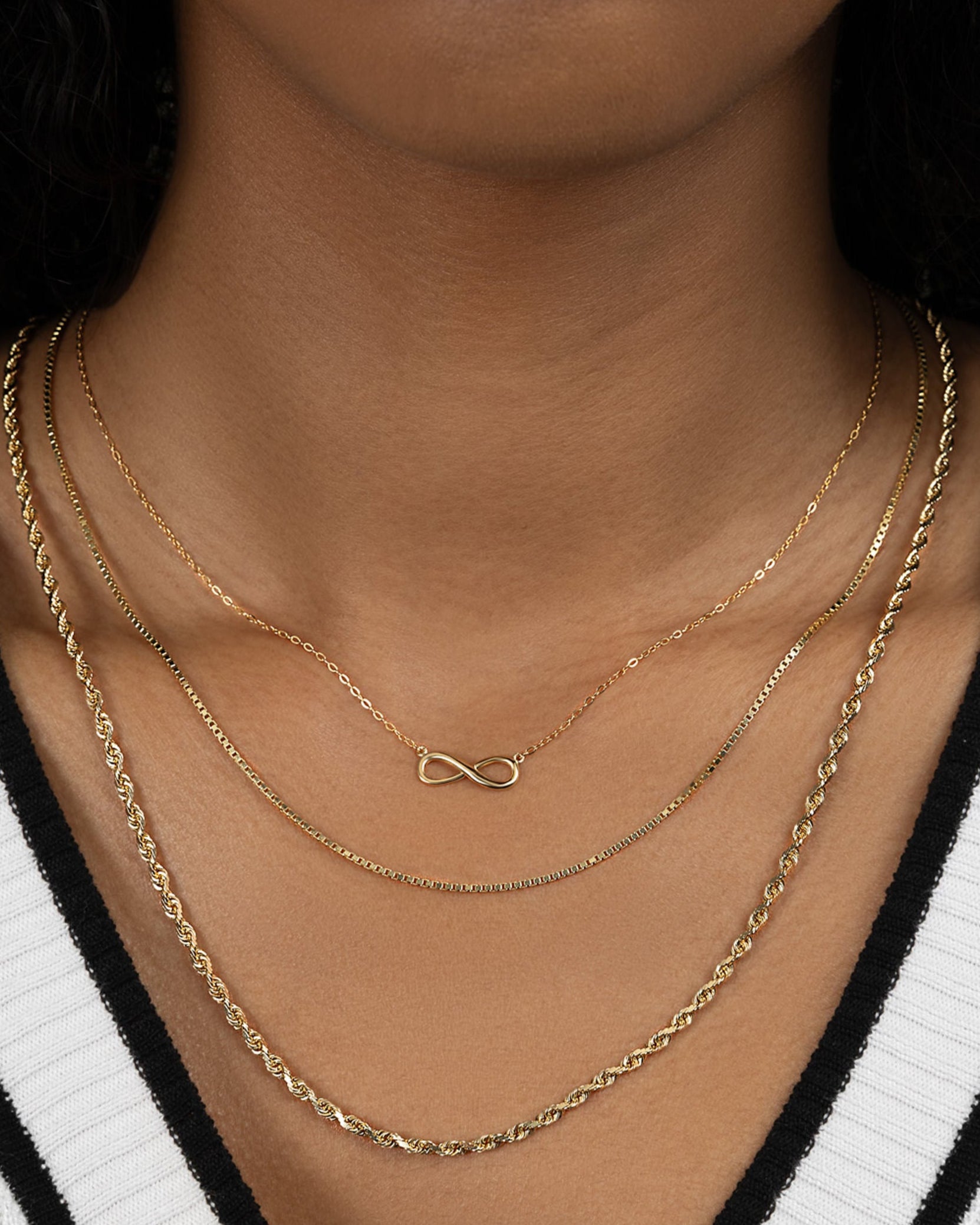 Italian-Made 14K Gold Infinity Necklace - Timeless Elegance by Nalin & Co