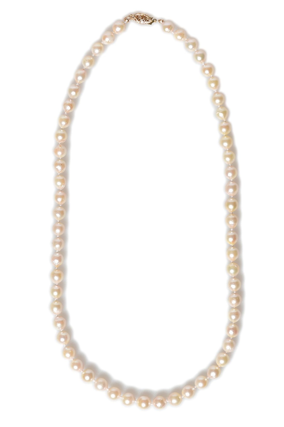 18-Inch Pearl Necklace with 14K Gold Clasp - Timeless Elegance by Nalin & Co