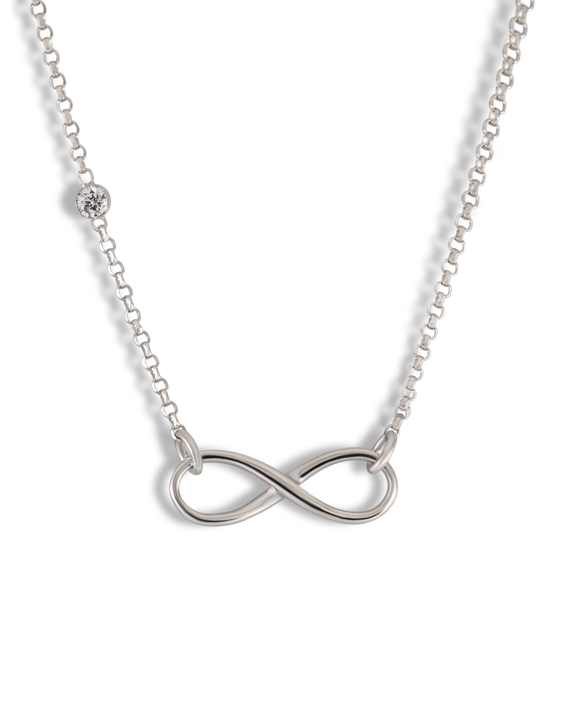 Silver Infinity Necklace - Elegant Symbolism by Nalin & Co