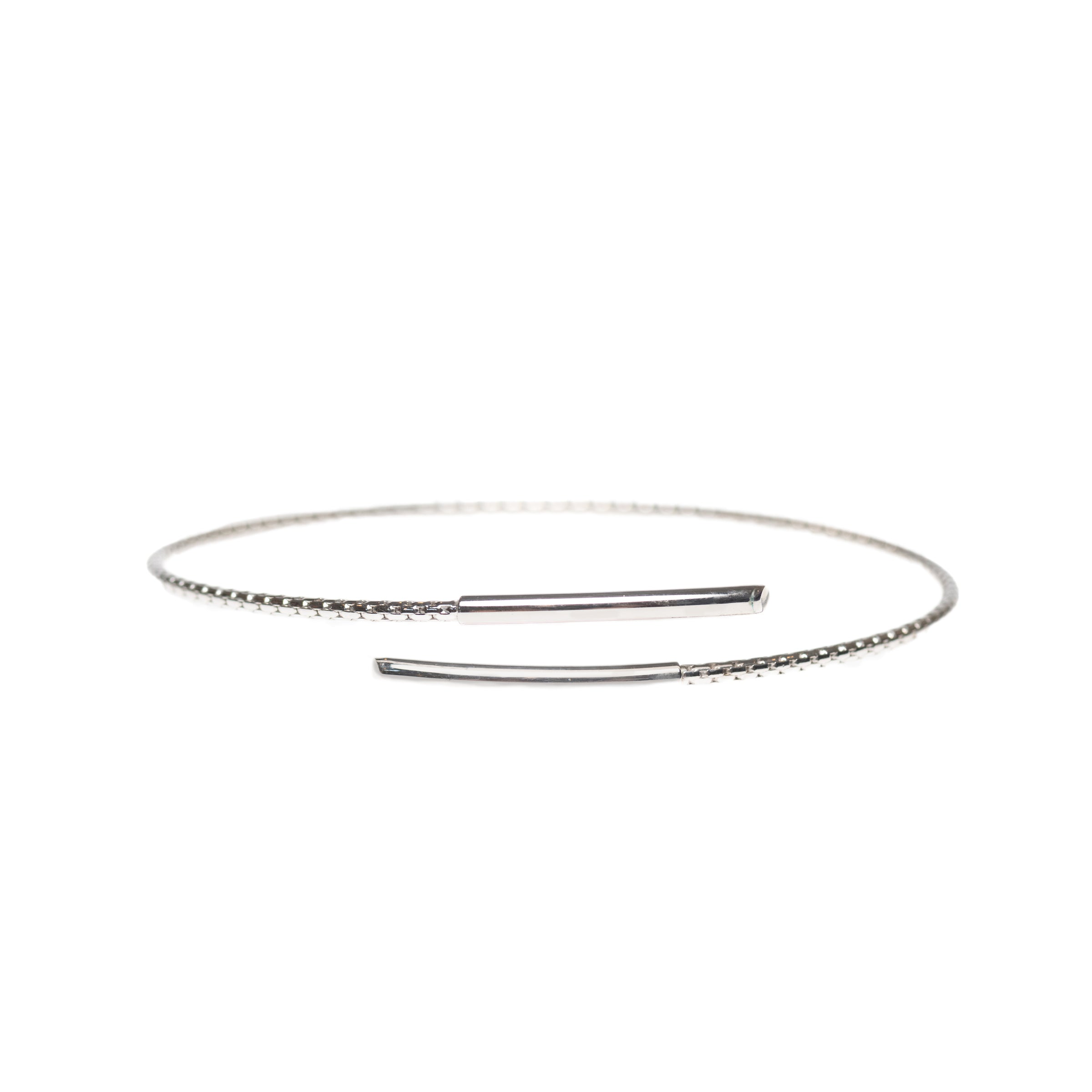 Sleek Silver Bangle - Modern Elegance by Nalin & Co