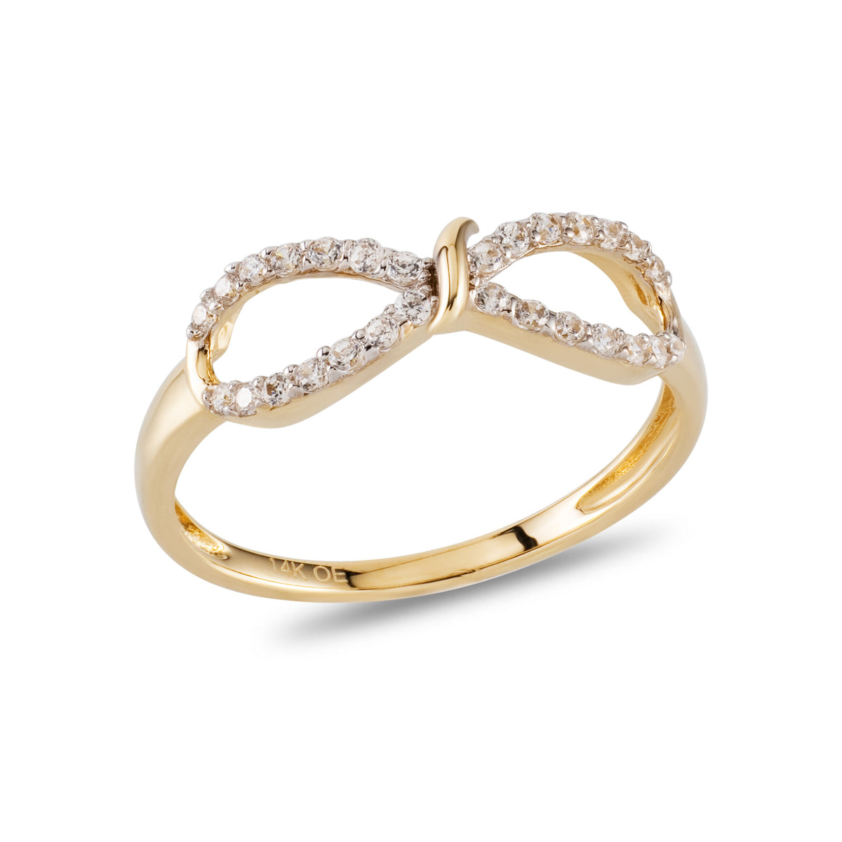 14K Gold Infinity Ring with CZ – A Timeless Statement of Luxury and El ...