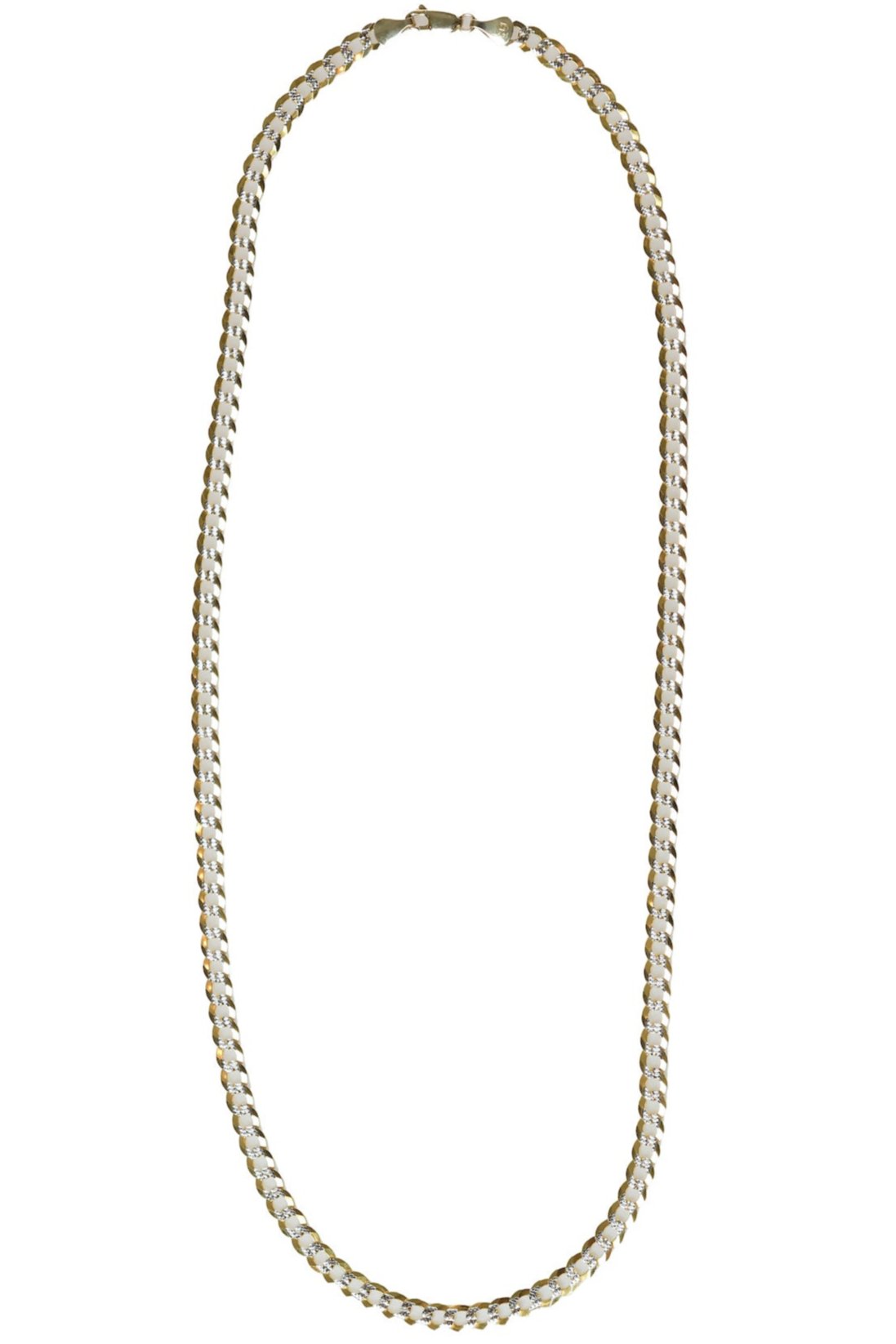 14K Gold 24inch Cuban Pave Chain Necklace - Refined Luxury by Nalin & Co
