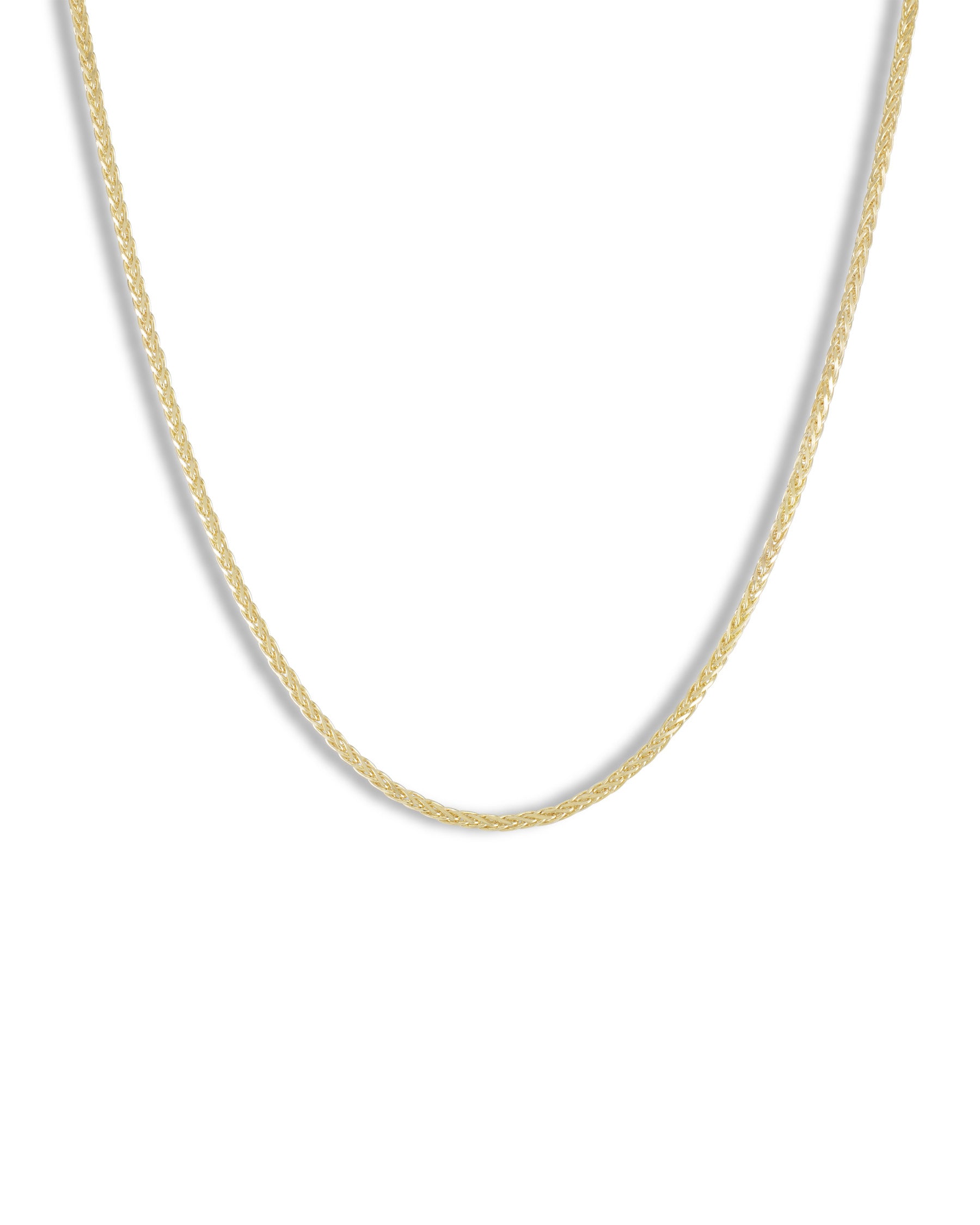 14K Gold Square Wheat Chain Necklace - Timeless Sophistication by Nalin & Co
