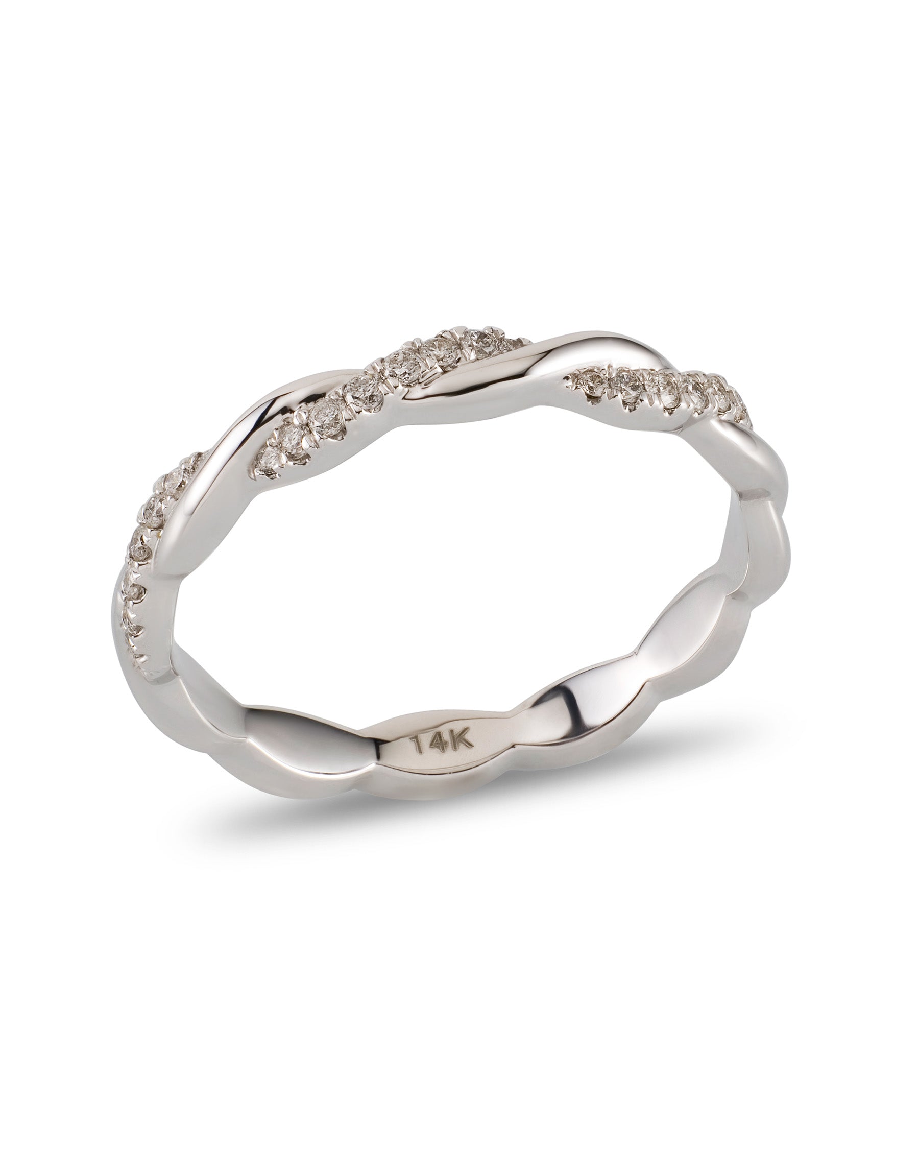 Eternal Grace 14K White Gold Diamond Ring – A Symbol of Timeless Beauty for $750
