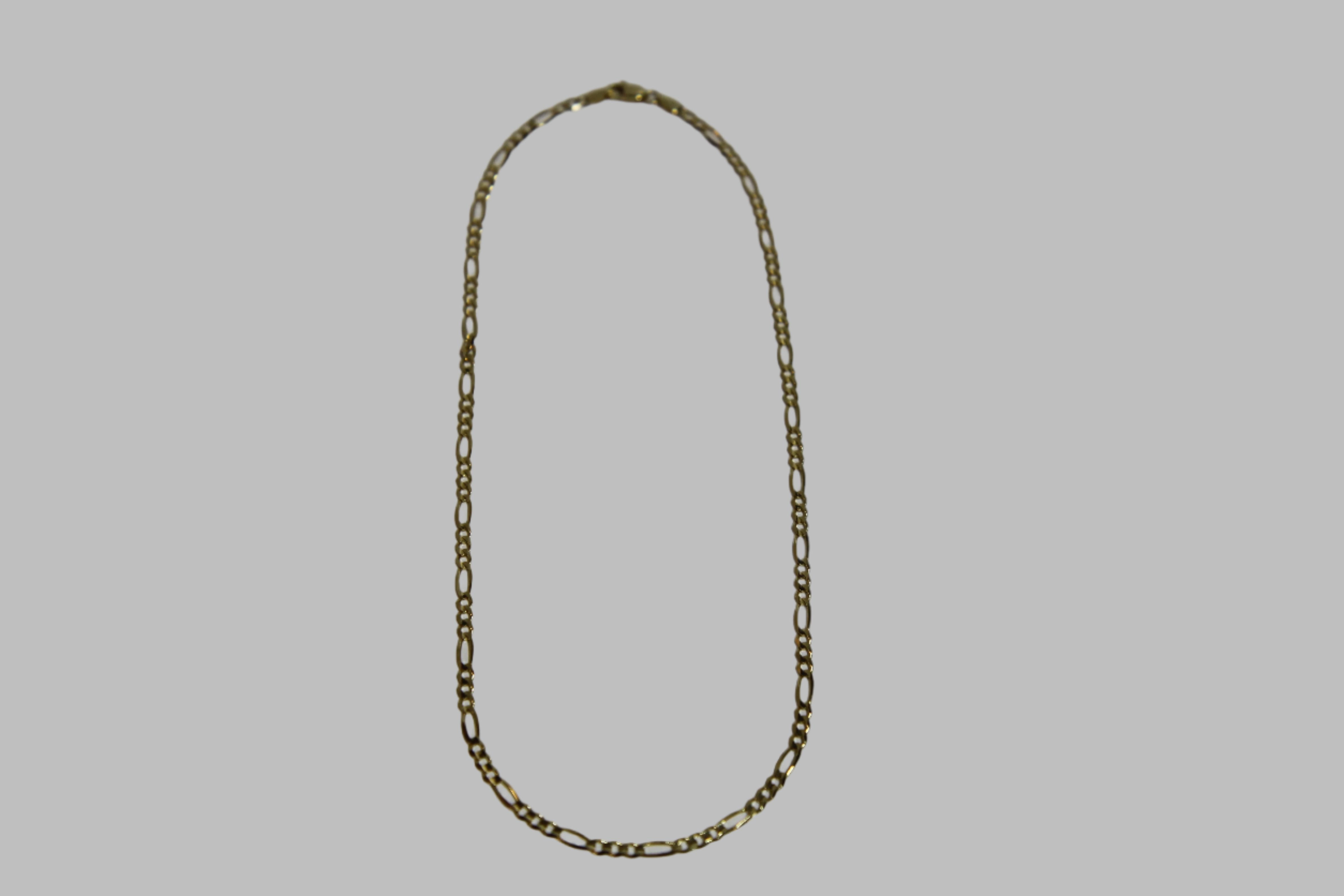 14K Gold Figaro Chain Necklace - Classic Elegance by Nalin & Co
