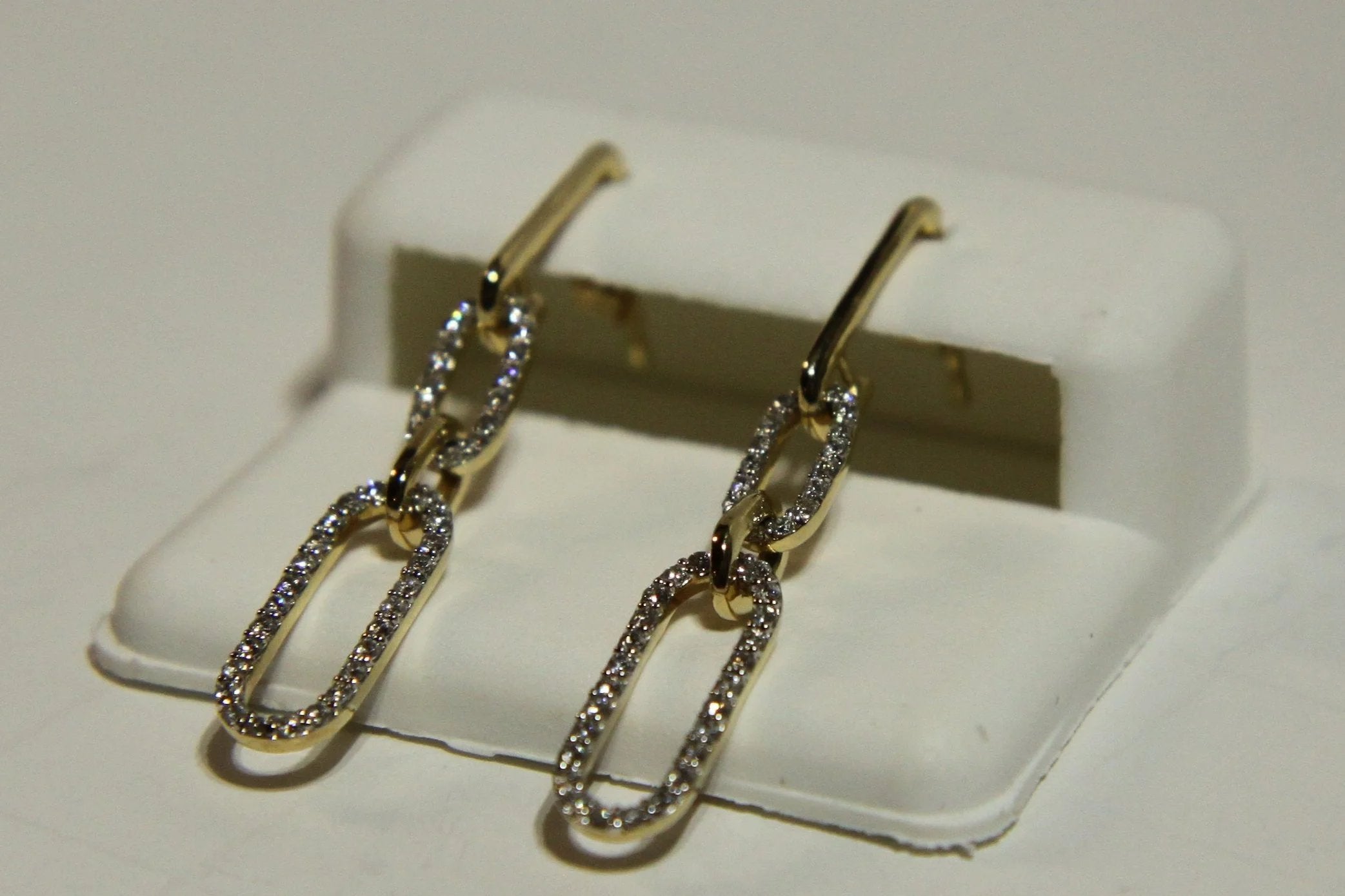 14K Gold Diamond-Engraved Earrings - Exquisite Brilliance by Nalin & Co
