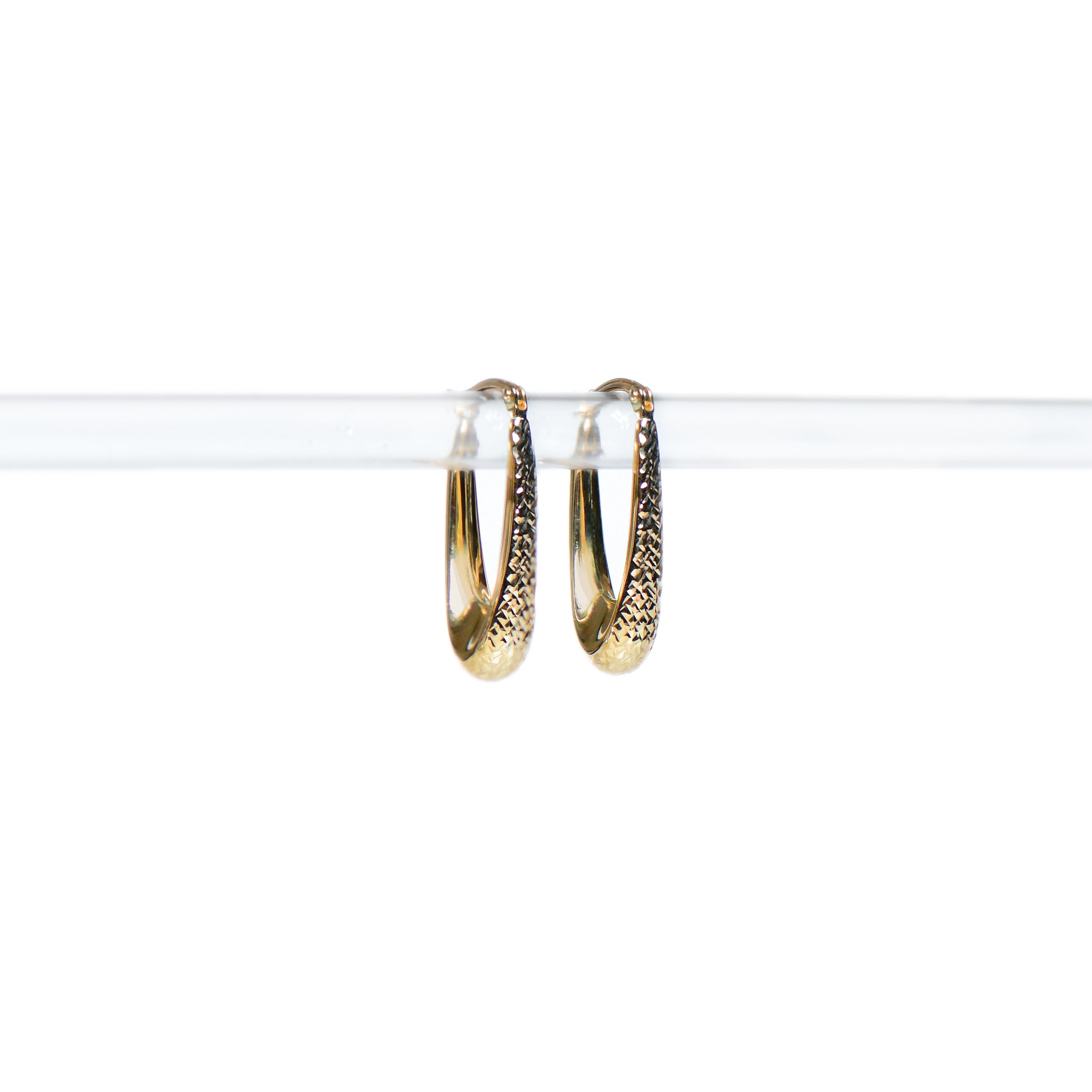 Textured 14K Italian Gold Earrings – Nalin & Co
