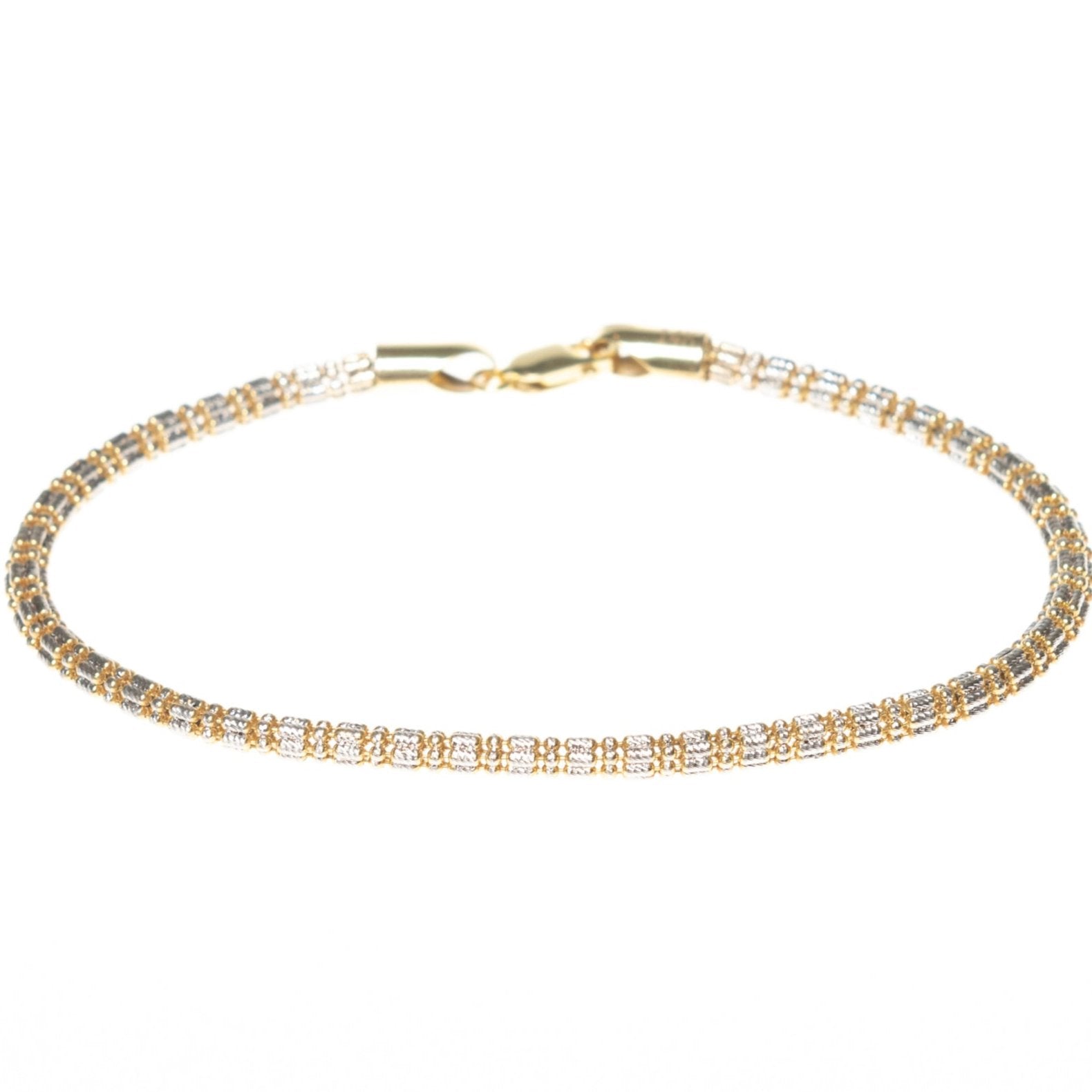 14K Gold Diamond Cut Bracelet - Radiant Elegance by Nalin & Co
