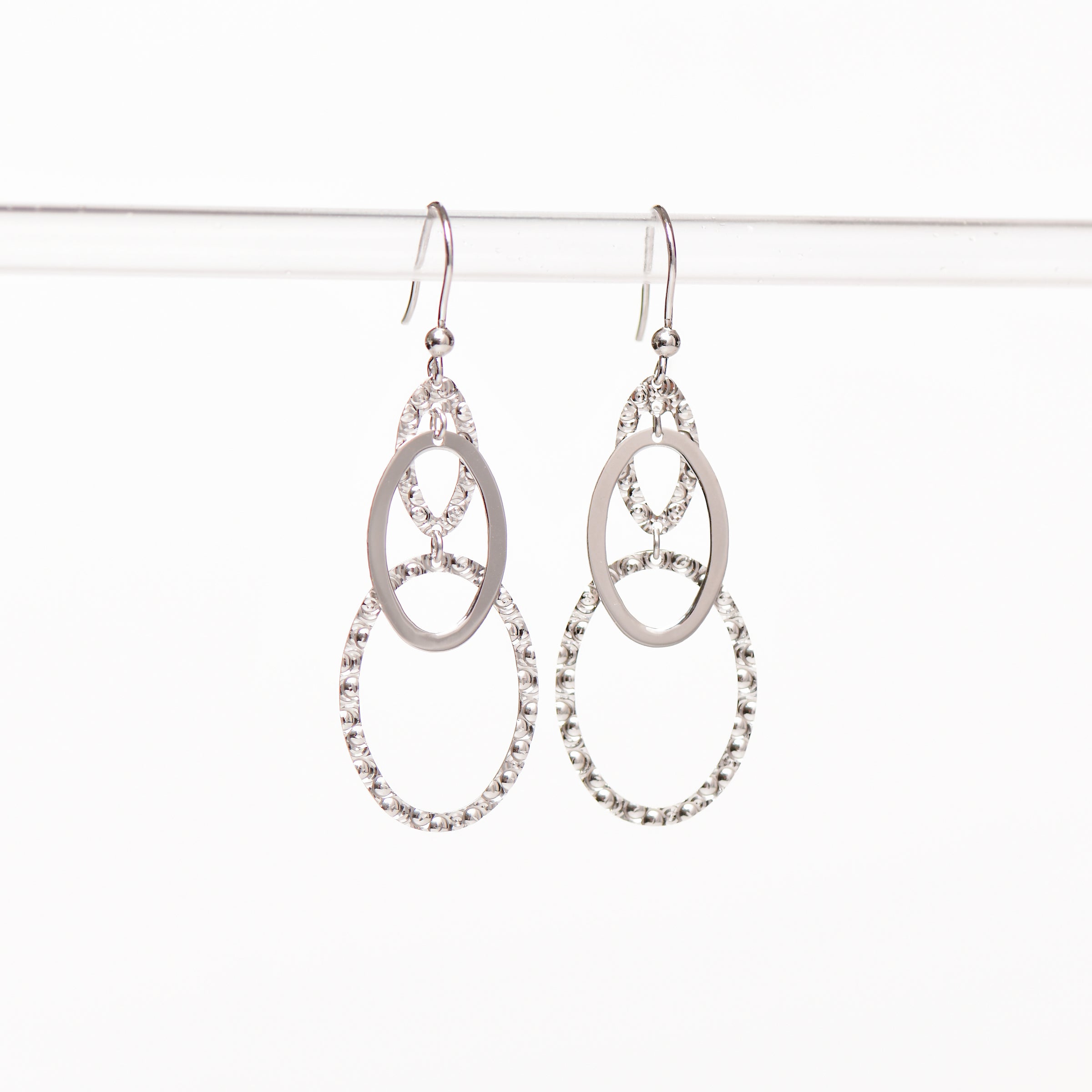 Silver Cascade Dangling Earrings - Effortless Elegance by Nalin & Co
