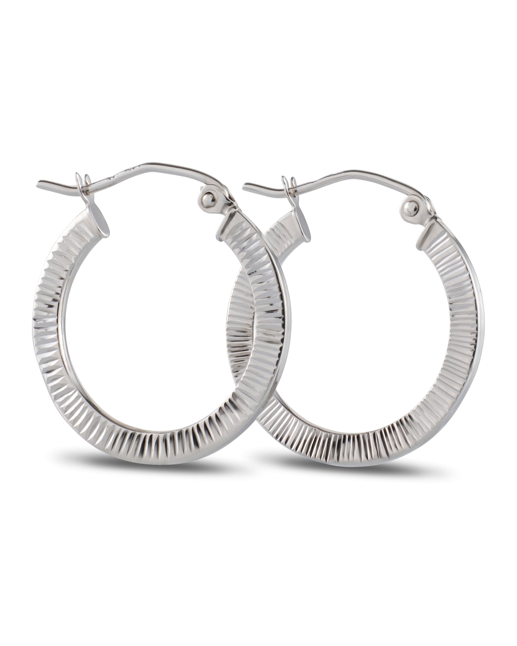 Nalin & Co. Textured White Gold Earrings
