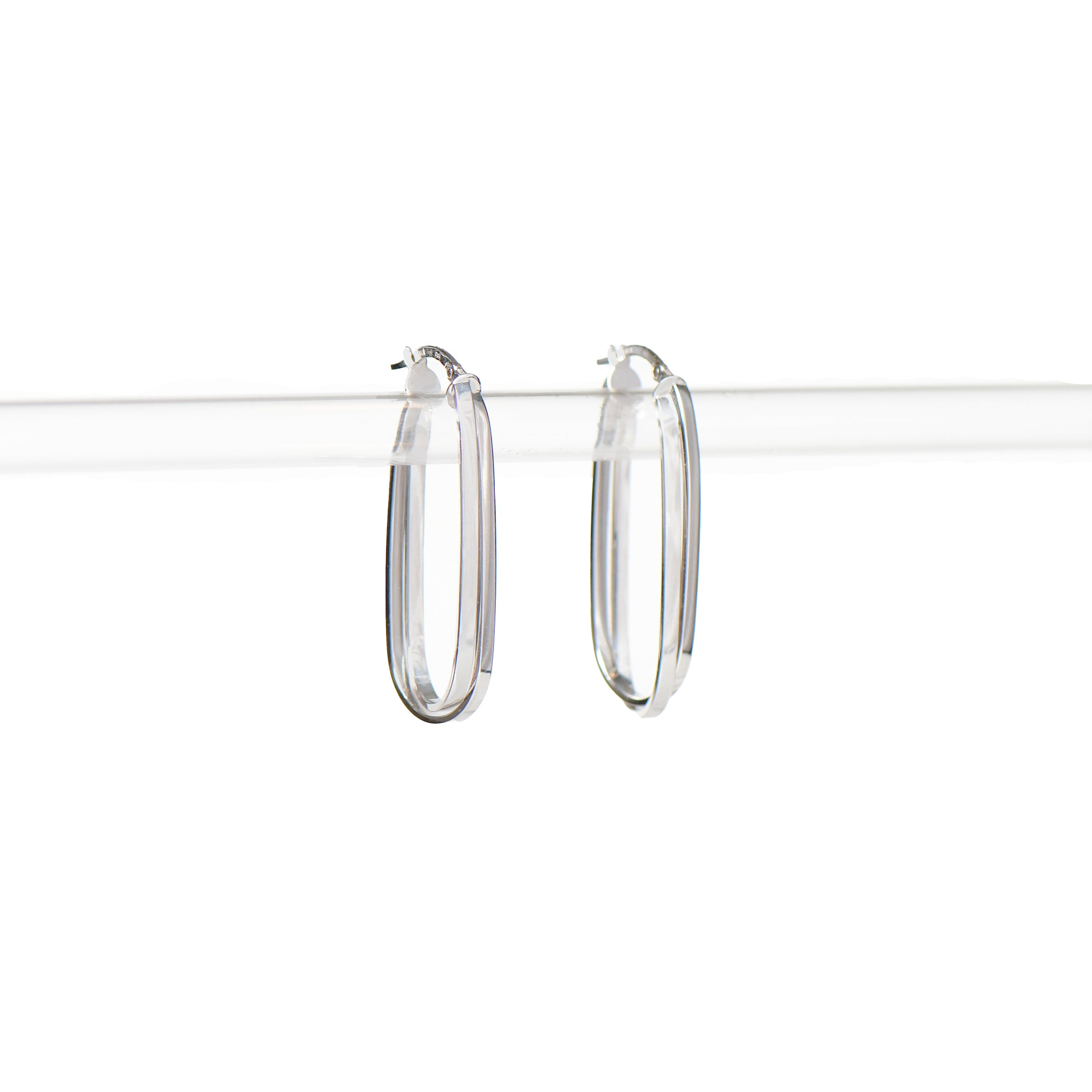 Timeless Elegance 14K White Gold  Earrings – Nalin & Co
