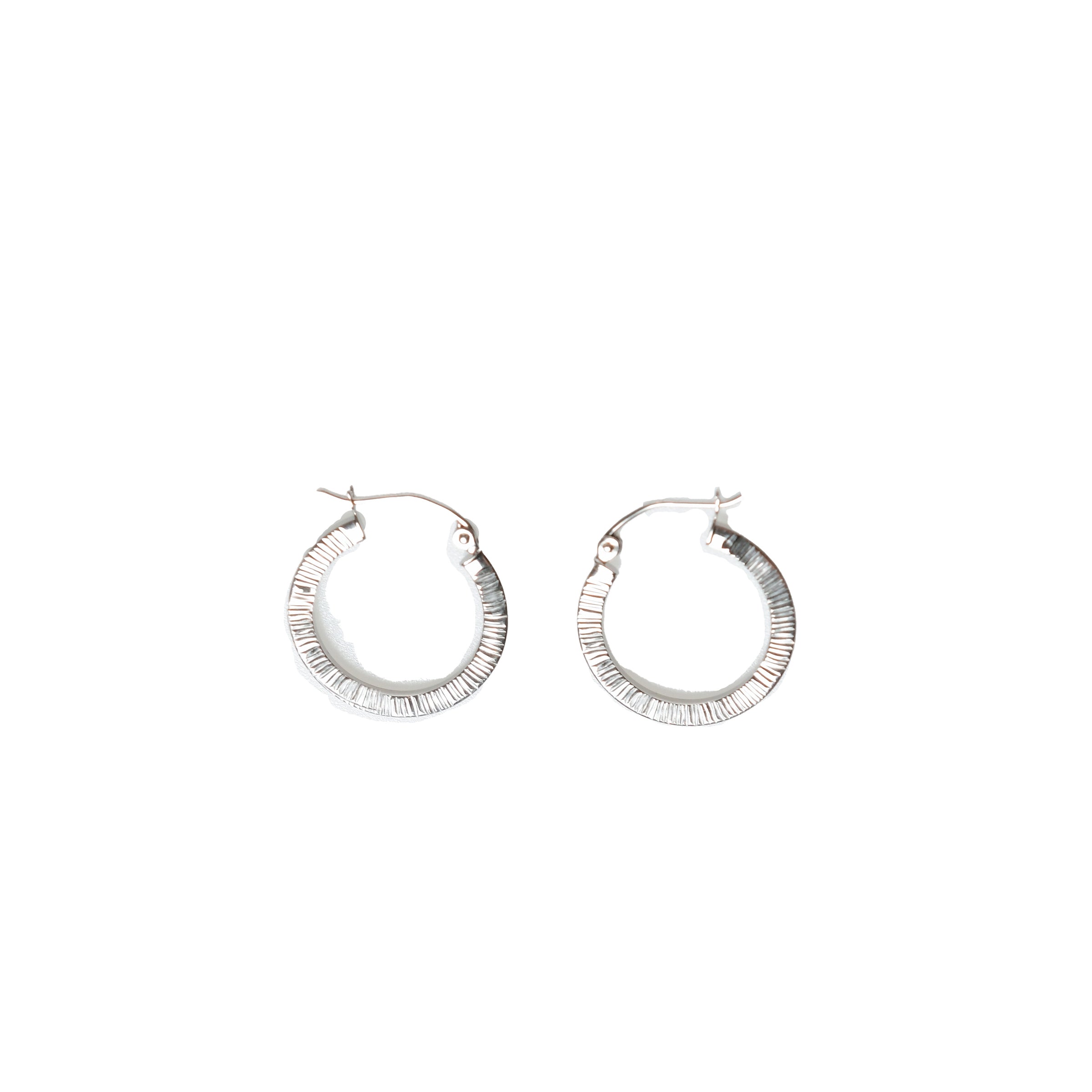 Nalin & Co. Textured White Gold Earrings
